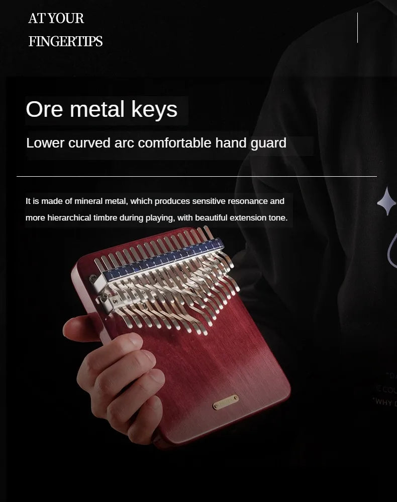 LINGTING-Kalimba à double pouce avec accessoires, clavier musical professionnel, 34 prédire, notes en C