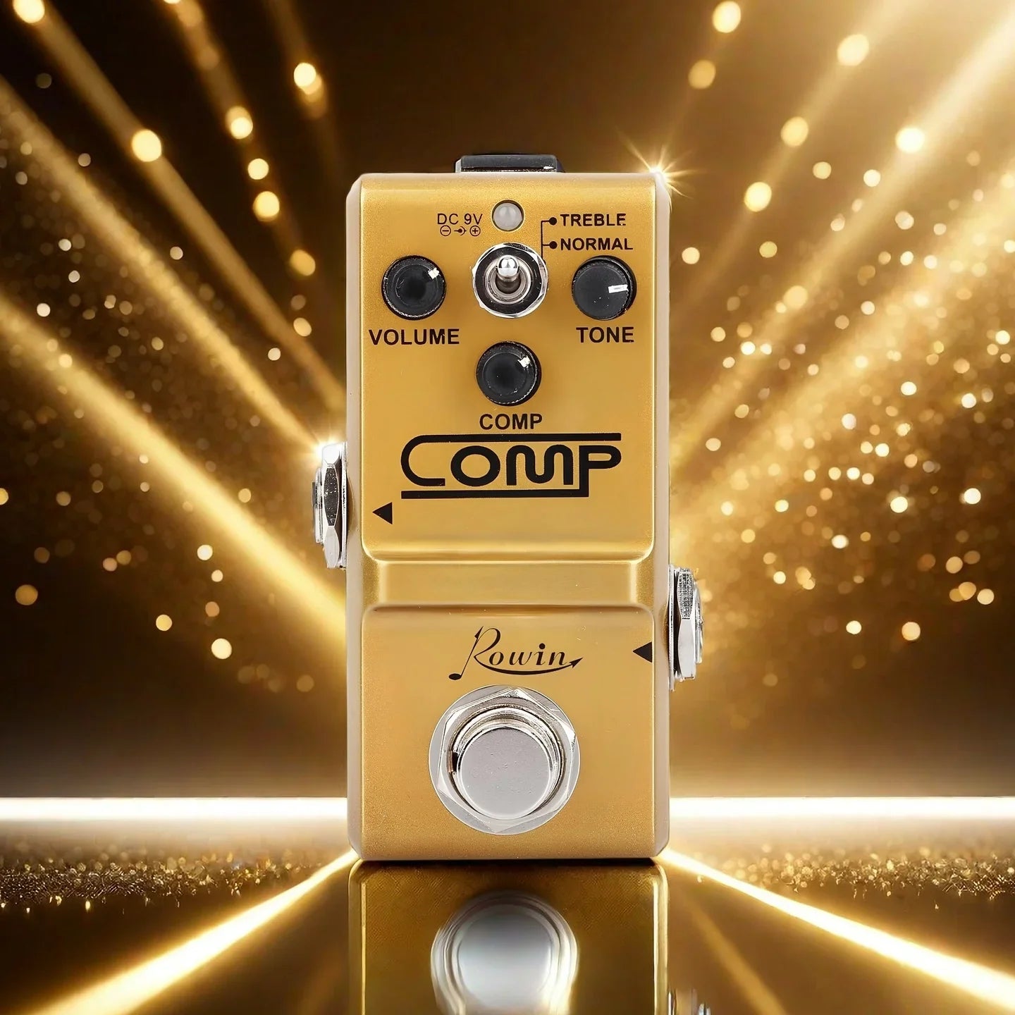Rowin meilleur effet de Compression de pédale de compresseur de guitare de boîte de Comp analogique pour pédale de basse de guitare électrique True Bypass CS-3