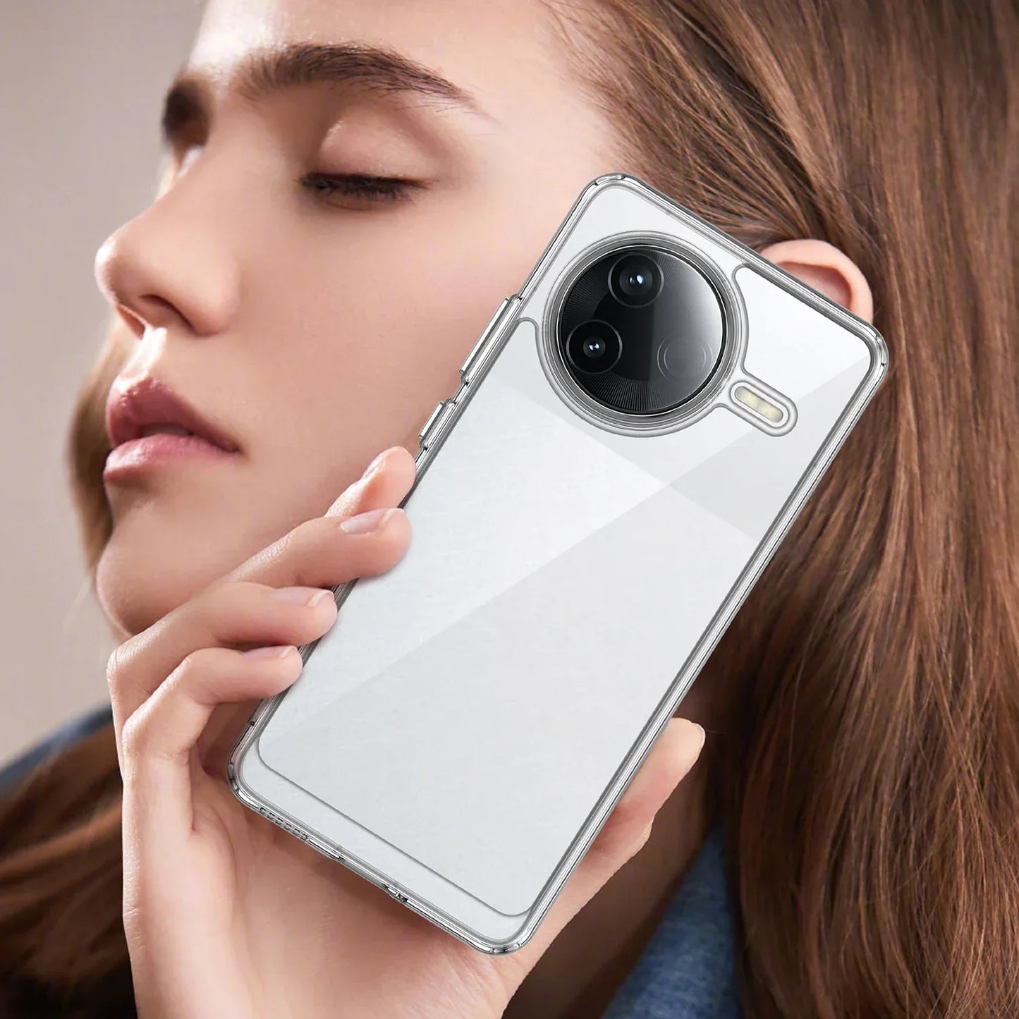 Soft border + hard Acrylic back Coque Fundas coverage Case For Xiaomi ( Redmi K80 / Poco F7 Pro ) Clear covers ????? Phone Cases