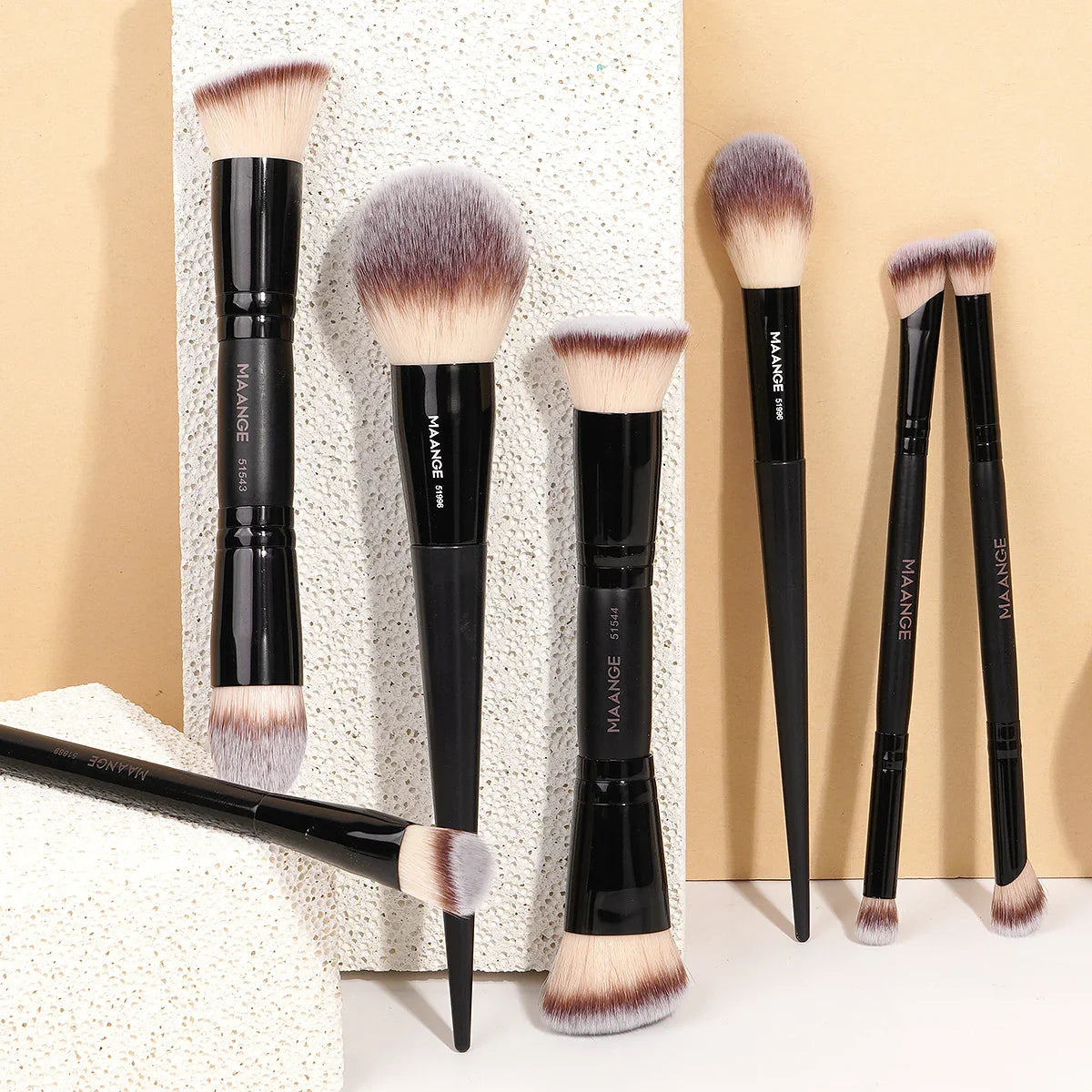 MAANGE ensemble de pinceaux de maquillage Double tête fond de teint brosse correcteur brosse fard à paupières brosse poudre brosse mélange maquillage beauté brosse