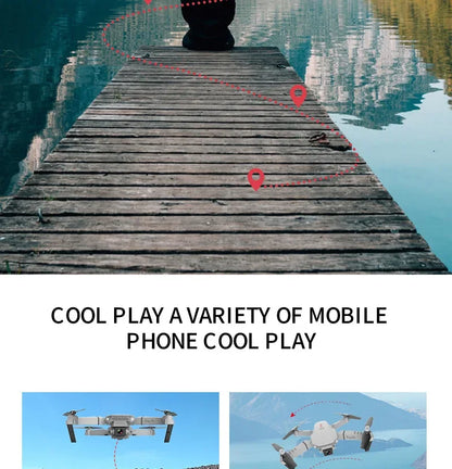 Drone FPV WiFi E88 Pro 2025 – Caméra simple/double 4K/1080P, HD grand angle, maintien d'altitude, jouet d'hélicoptère RC quadrirotor pliable