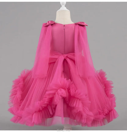 Robe de soirée 2025, robe de princesse pour filles, tenue de concours de fleurs, piano, Recital, anniversaire, mariage, jupe de ballerine, occasion formelle