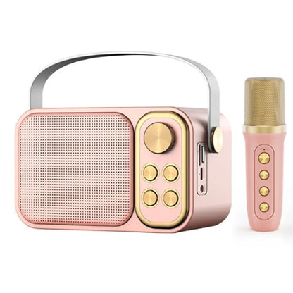 Bluetooth Speaker Accessory Portable RGB LED Light Karaoke With 1-2 Wireless Microphones Effects HIFI Stereo Surround Voice