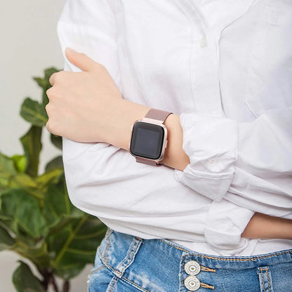 Milanese Loop strap for Fitbit versa 4 3 Band Sense/Lite Magnetic watchband correa Stainless Steel metal Bracelet Fitbit versa 2