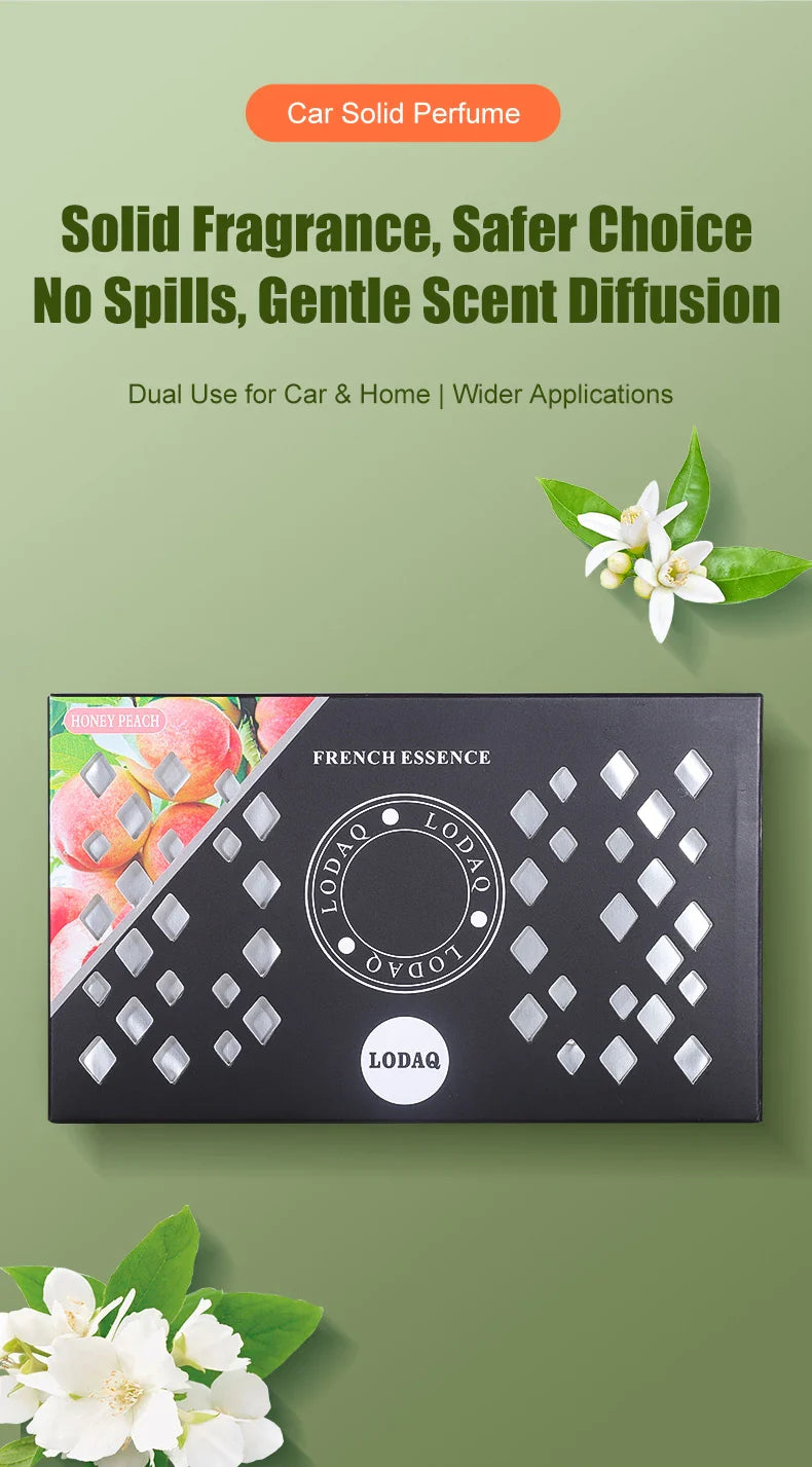 1pc Car Mounted Aromatherapy, Solid Car Perfume for Vehicle Use, Boxed Fresh Fragrance Balm to Eliminate Odors, Aromatic Ornamen