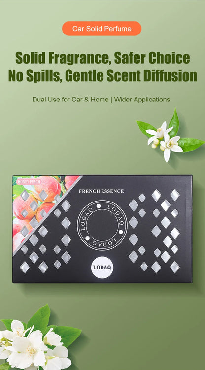1pc Car Mounted Aromatherapy, Solid Car Perfume for Vehicle Use, Boxed Fresh Fragrance Balm to Eliminate Odors, Aromatic Ornamen