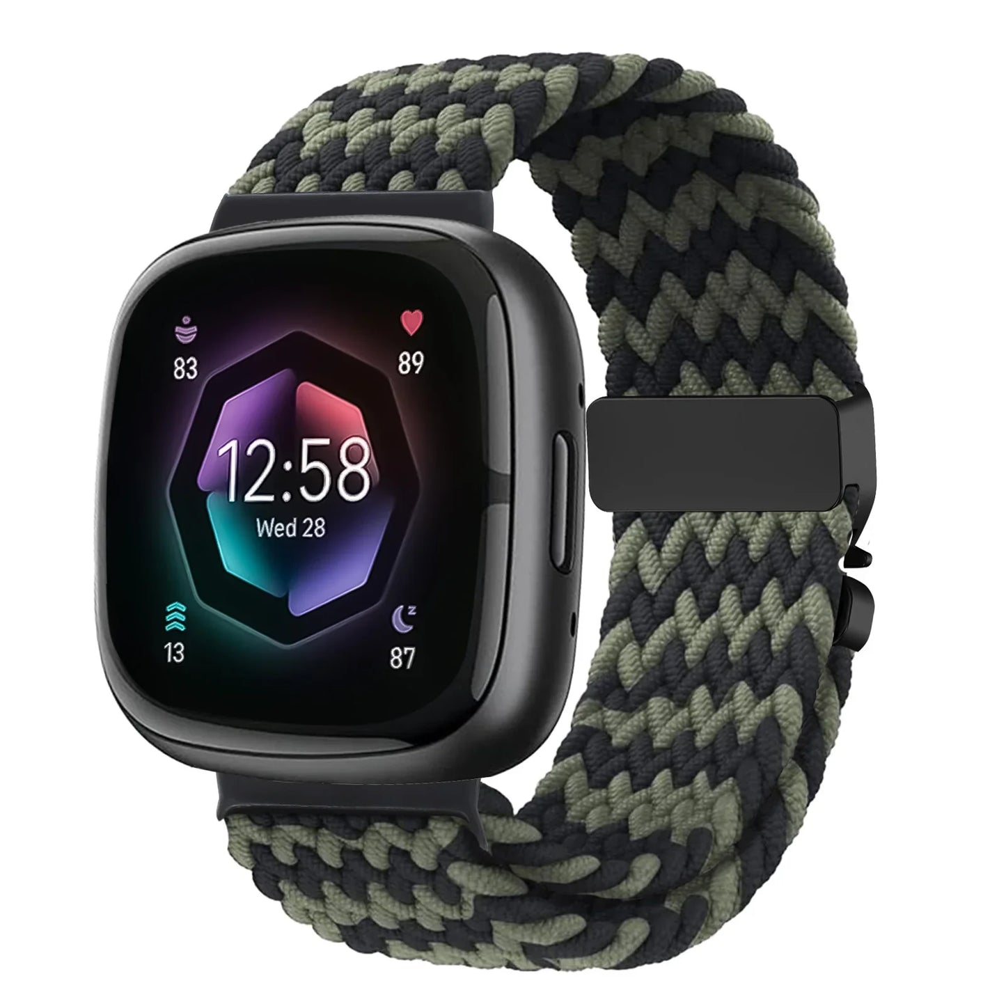 Parachute Braided Strap for Fitbit Versa 4 3 Sense 2 band Accessories replacment nylon correa Bracelet for Fitbit Versa 4 Strap