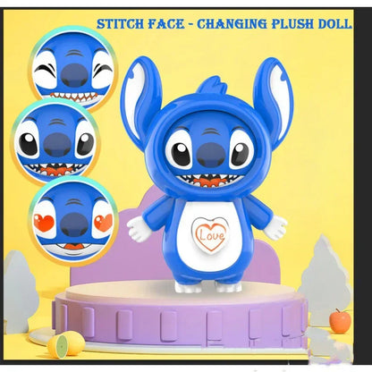 Stitchou Funny Face Changing Toy Automatic Press Switch Expression Changer Stress Relief Fidget Toy For Kids Adults