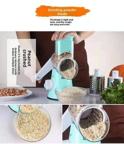 Multifunctional vegetable cutter hand-cranked rotate grater three-in-one roller vegetable cutter vertical four-in-one slicer