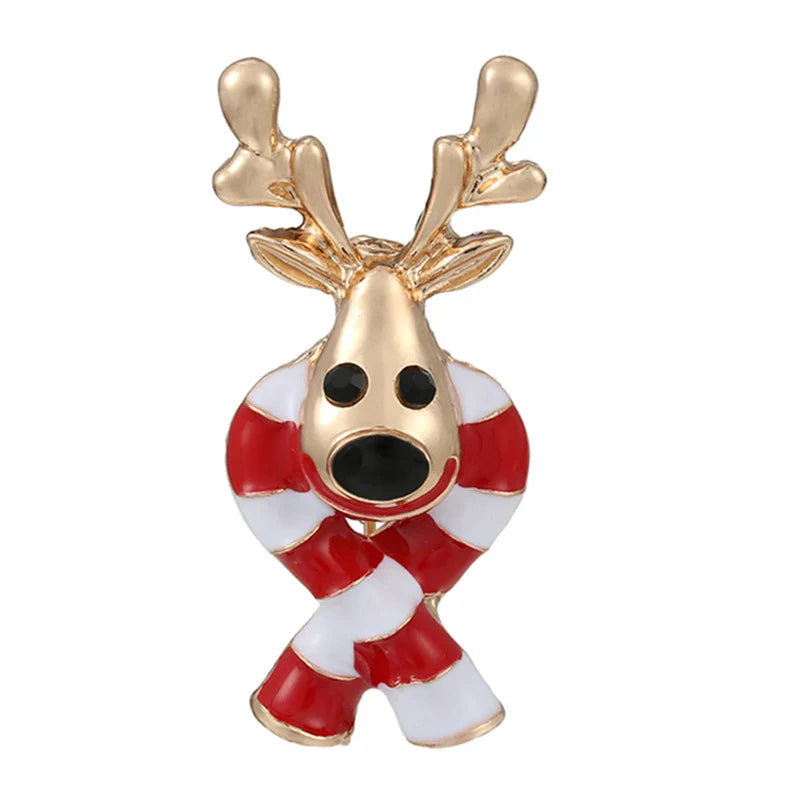 Christmas Brooches for Men and Women, Santa Claus Hat, Gloves, Bells, Socks, Rhinestone Suit, Metal Brooches, Badges, New Year Gift, 2022