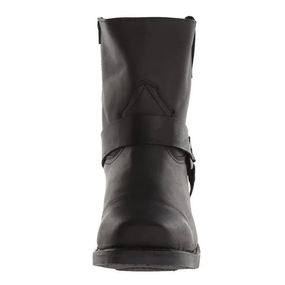 Retro Cowboy Boots Men Mid Calf Western Boots Mixed gender Leather Boots Man Slip On Shoes Winter Knight  Booties Size 48