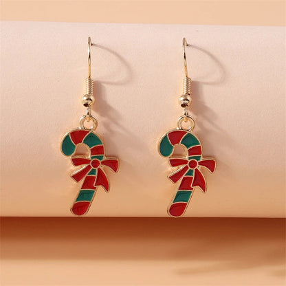 Fashion Merry Christmas Tree Deer Snowflake Santa Claus Drop Earrings for Women Girls New Year Party Festival Jewelry Gifts