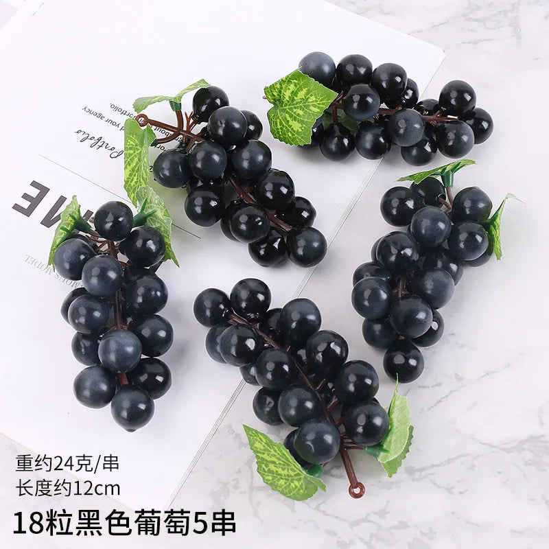 5PCS 12/18/24/36/60/85/100 Heads Artificial Grapes Christmas Halloween Wedding Party Home Garden Hanging Decoration Fake Fruits