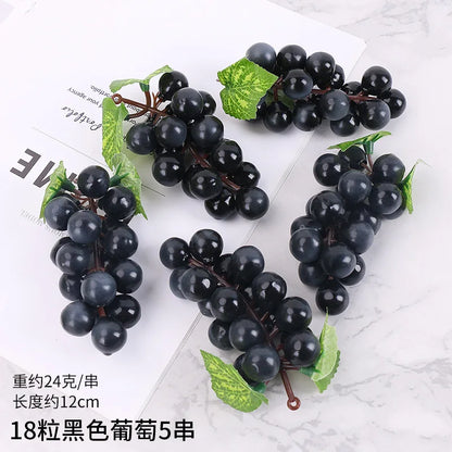 5PCS 12/18/24/36/60/85/100 Heads Artificial Grapes Christmas Halloween Wedding Party Home Garden Hanging Decoration Fake Fruits