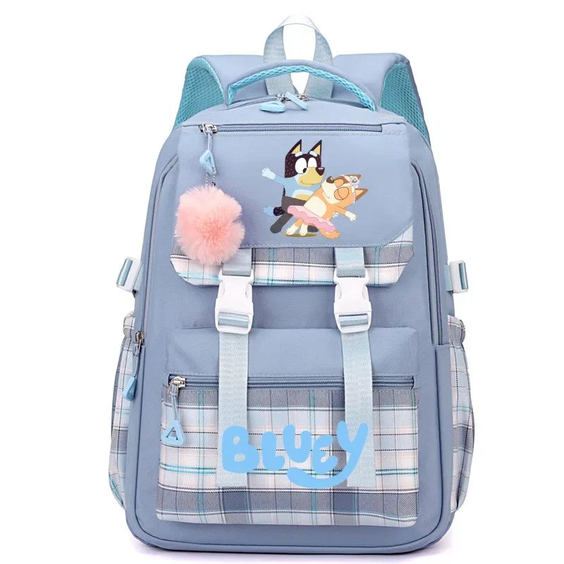 2024 New Bluey Boys And Girls High School Backpack Large Outdoor Leisure Practical Bag Cartoon Animation Bag Children's Gift