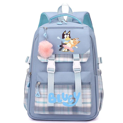 2024 New Bluey Boys And Girls High School Backpack Large Outdoor Leisure Practical Bag Cartoon Animation Bag Children's Gift