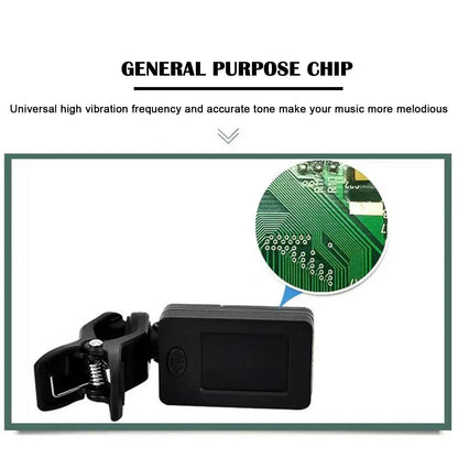 Guitar Tuner For All Instruments Clip On Electronic Tuner For Guitar Bass Ukulele Violin Mandolin Banjo Digital Guitar Tuner