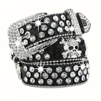Ceinture élégante en cuir Pu Y2K, Style Cowgirl occidental, scintillante, BB, accessoires pour robe en jean pour femmes