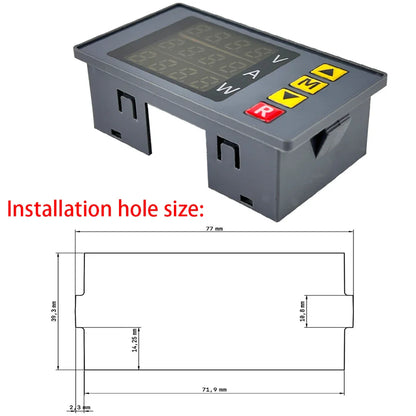 BM730 DC0-100V 10A LED voltmètre numérique module ampèremètre ampèremètre wattmètre ions détecteur Polaroid avec module de surveillance d'alarme