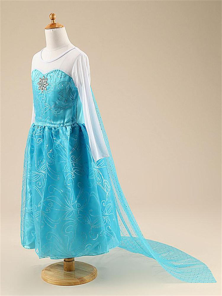 Costume Elsa pour filles 2025 Blanc Paillettes Fête Carnaval Vêtements Enfants Halloween Cosplay Robe Princesse Elsa Reine des Neiges