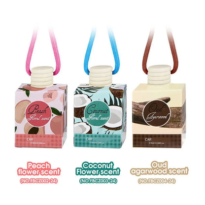 Auto Aromatherapy Bottle Car Air Freshener Ornament Hanging Glass Bottle Fragrance Bottle Auto Perfume Decoration