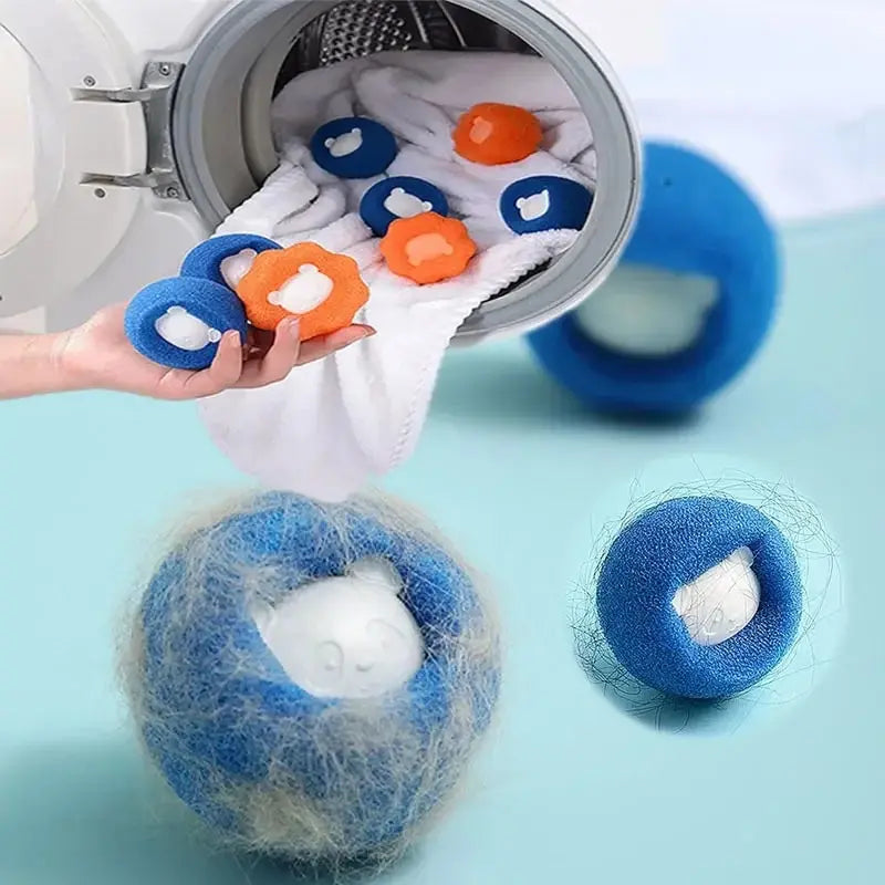 Épilateur réutilisable pour animaux de compagnie, boule, blanchisserie, machine à laver, filtre, laine, autocollant, poils de chat, fourrure, attrape-peluches, maison, 1-5 pièces