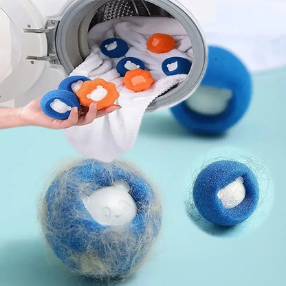 Épilateur réutilisable pour animaux de compagnie, boule, blanchisserie, machine à laver, filtre, laine, autocollant, poils de chat, fourrure, attrape-peluches, maison, 1-5 pièces