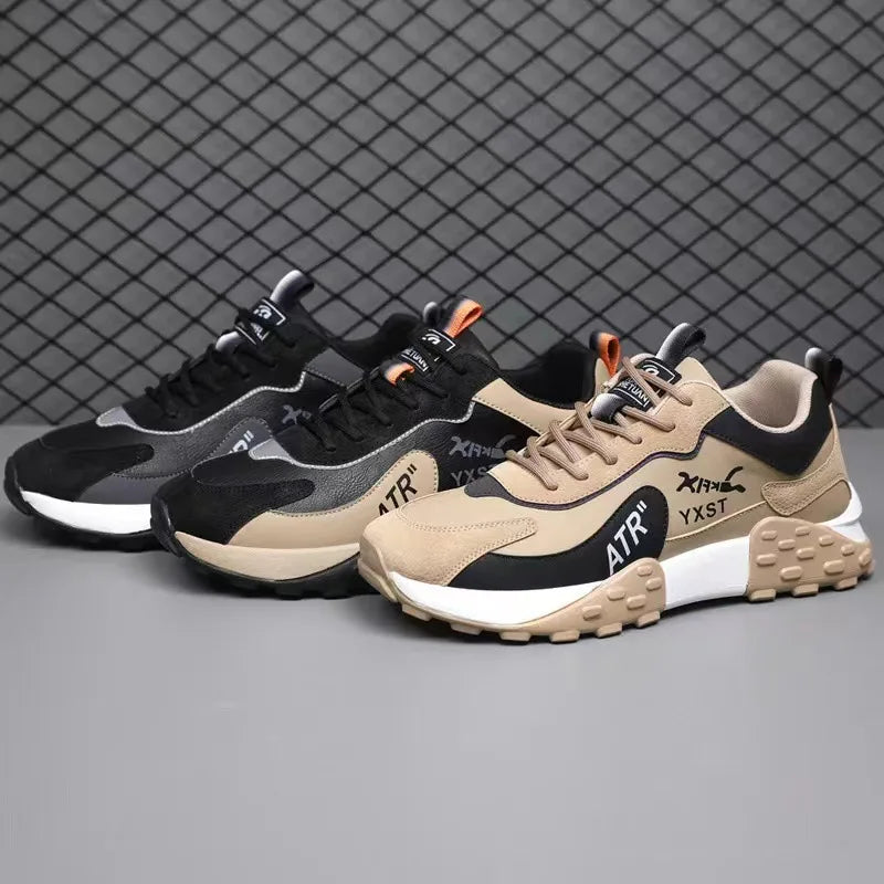 New Lightweight Casual Shoes for Men, Breathable Running Sneakers with Thick Sole for Spring Autumn Sports Walking Tennis Shoes