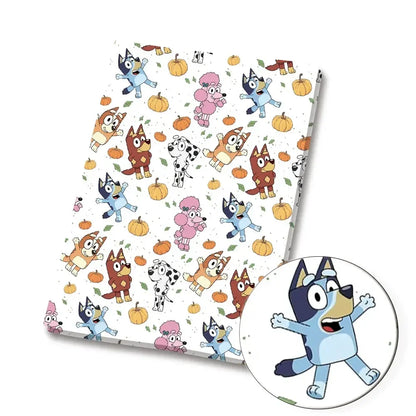 Bluey Fabric 140x50CM Cartoon Cotton Fabric Patchwork Tissue Kid Home Textile Sewing Doll Dress Curtain Polyester Cotton Fabrics