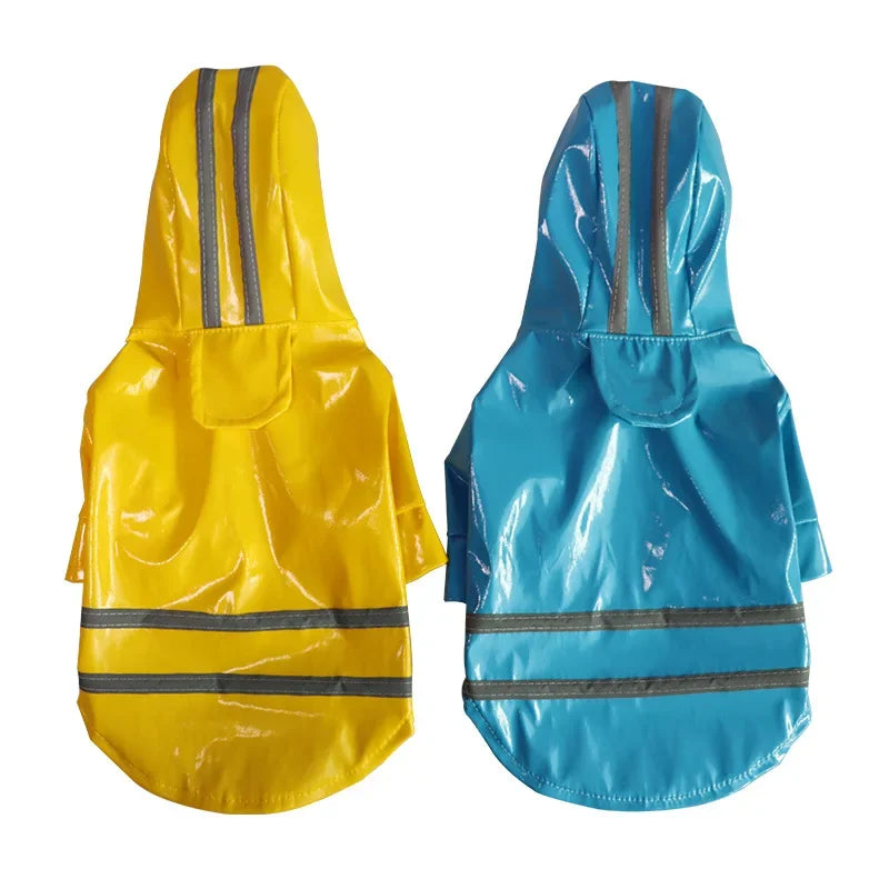 Vêtements pour chiens, vestes imperméables, imperméables à capuche avec bande réfléchissante, vêtements respirants d'extérieur pour chiots