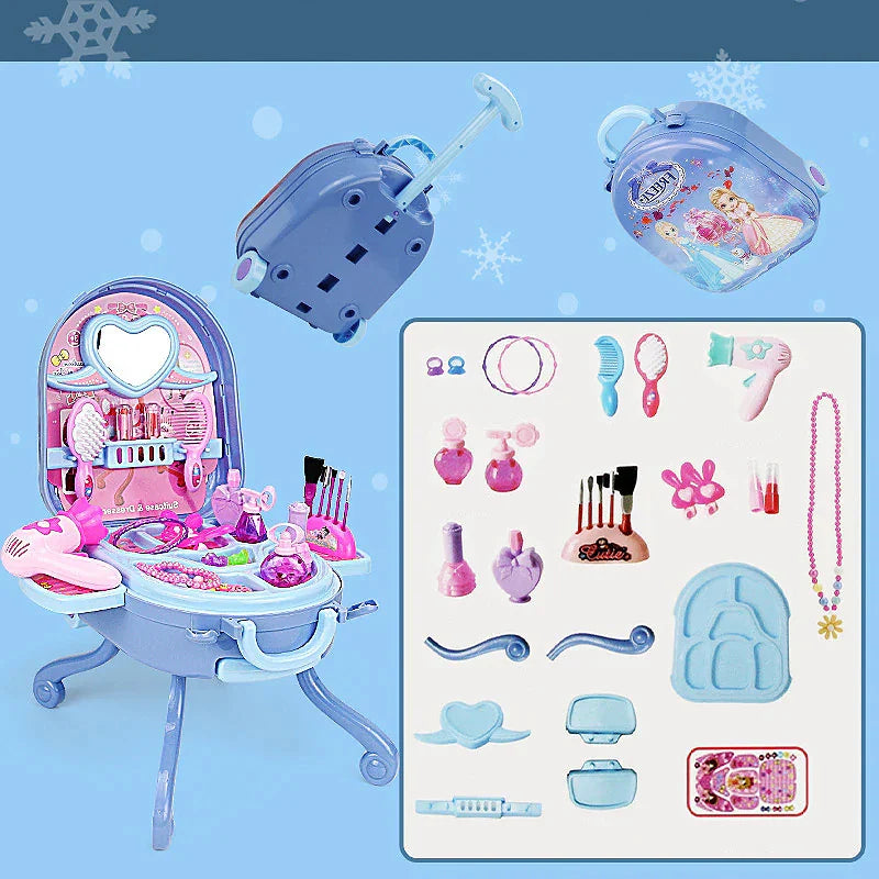 Maisonnette de jeu, Ensemble de coiffeuse pour enfants, Jouets pour filles de 6 à 10 ans, Trousse de maquillage pour fille, Jouet original pour enfants, Cadeau d'anniversaire