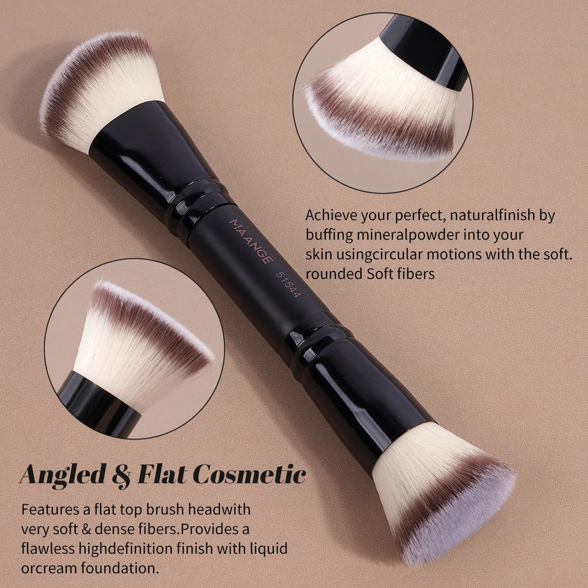 MAANGE ensemble de pinceaux de maquillage Double tête fond de teint brosse correcteur brosse fard à paupières brosse poudre brosse mélange maquillage beauté brosse