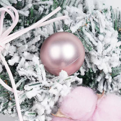 30/40cm Pink Snowflake Wreaths Holiday Decorations Wreaths Christmas Wreaths Hanging Ornaments Christmas Atmosphere Decoration