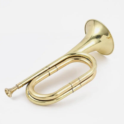 Trompette à Charge dorée avec écharpe rouge pour groupe, Instrument en laiton pour adolescent débutant, corne à vent, Instrument de musique de scène
