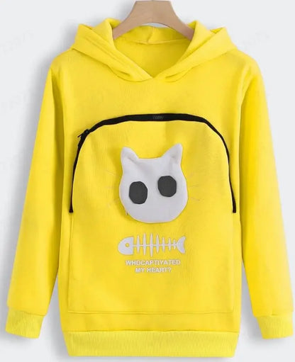 3XL Cat Lovers Hooded Sweatshirt Kangaroo Dog Pet Paw Dropshipping Pullovers Cuddle Pouch  Fish  Pocket Hoodie Tops