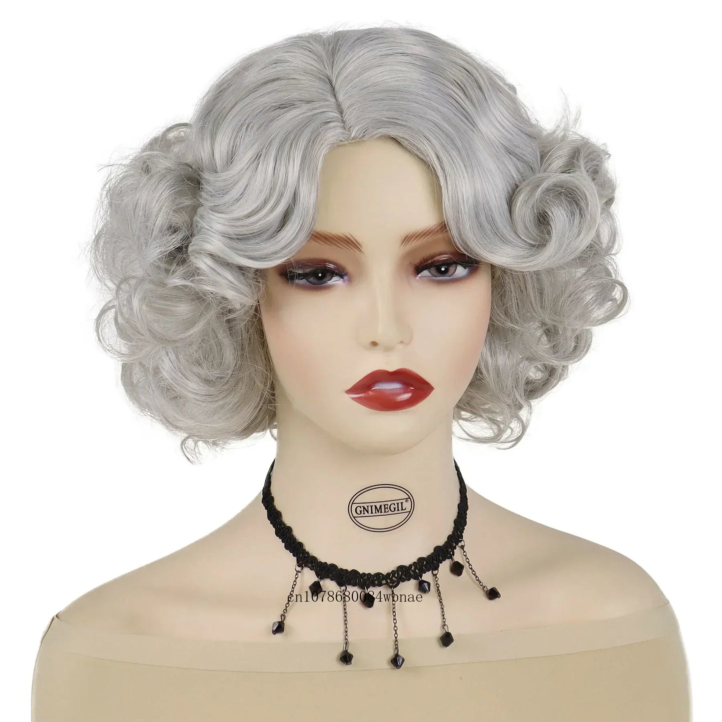 Synthetic Hair Pink Short Curly Wig for Women Big Wavy 80s Cosplay Wigs Halloween Costume Harajuku Anime Wig Natural Looking