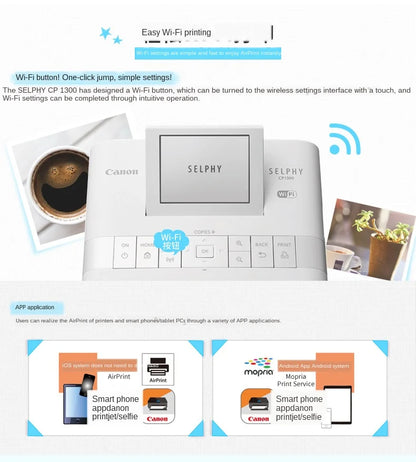 Photo Printer Wireless Connection To Print CP1300 Small Photo Printer Can Print Stickers