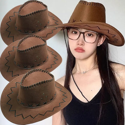 Chapeau de Cowboy Simple pour adultes, casquette de Cowgirl occidentale, accessoires de Costumes d'anniversaire d'halloween, décorations de vacances, cadeaux