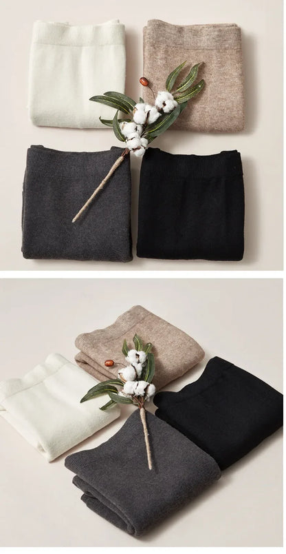 Women's Autumn/winter Knit Bodycon Skirt Medium-length High-waisted Thickened Side Slit Step-length Skirt