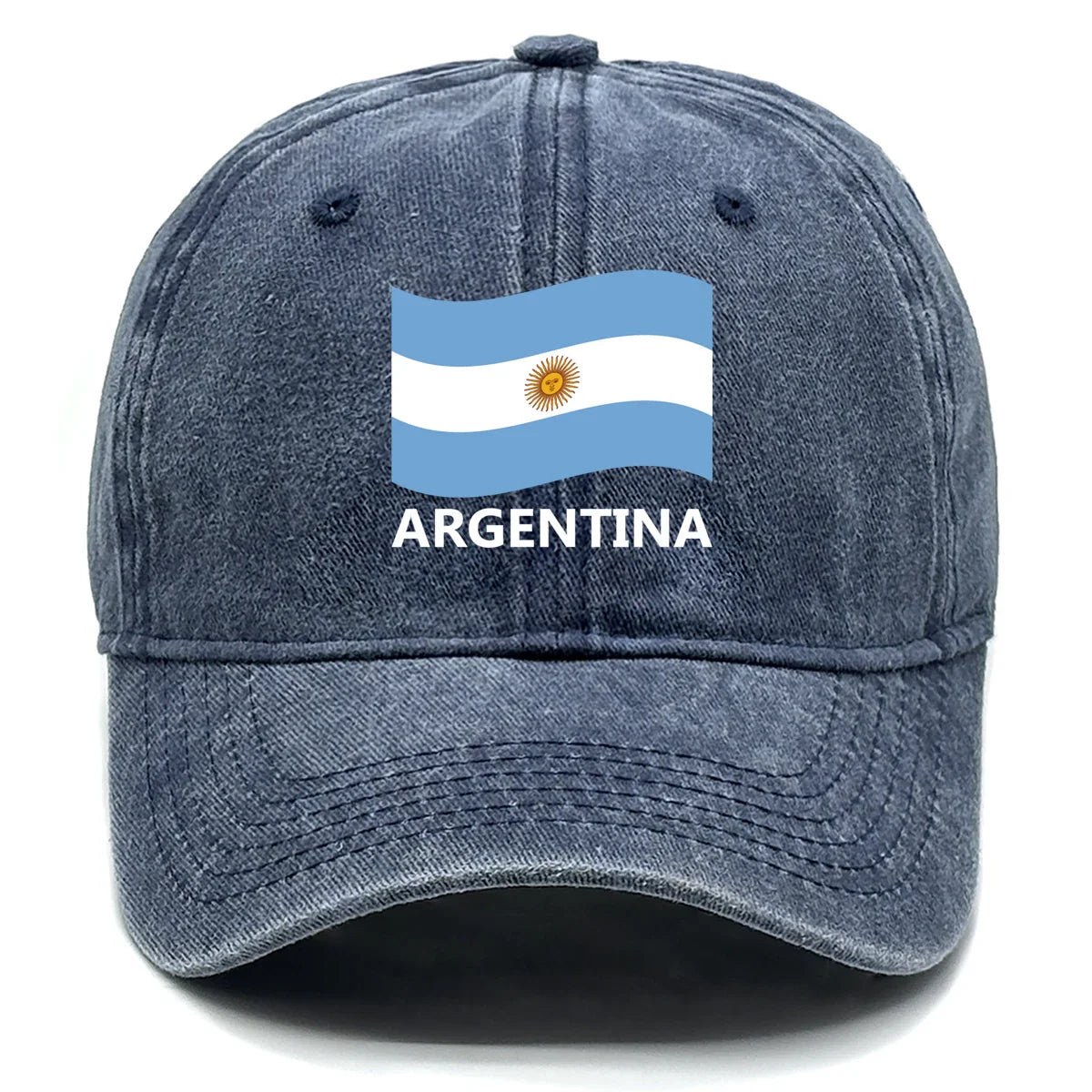 Flag Of Argentina Cowboy Hat Outdoor Casual Cotton Solid Color Adjustable Strap Baseball Cap Men Hat Sun Protect