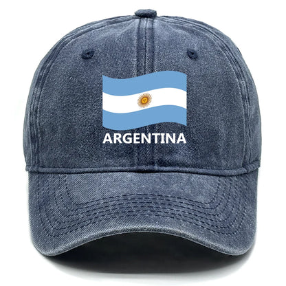 Flag Of Argentina Cowboy Hat Outdoor Casual Cotton Solid Color Adjustable Strap Baseball Cap Men Hat Sun Protect