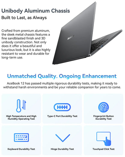 Blackview AceBook 12 Win 11 Laptop 16'' FHD IPS , Intel I5-1030NG7 Notebook, 16GB RAM 512GB SSD, 2-in-1 Fingerprint Power Button