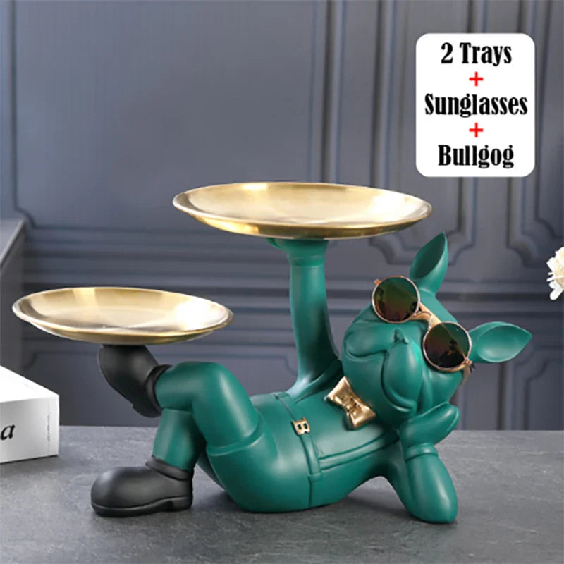 Figurines d'animaux bouledogue, Sculpture de chien Cool, décor de salon, salle d'étude, chambre à coucher, accessoires de décoration intérieure de maison
