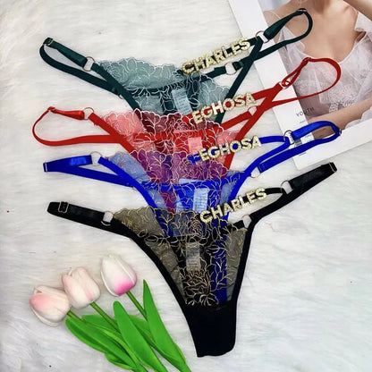 String personnalisé pour femmes, culotte en dentelle découpée, string personnalisé, lettres en strass, sous-vêtements, cadeau de saint valentin, nouvelle collection