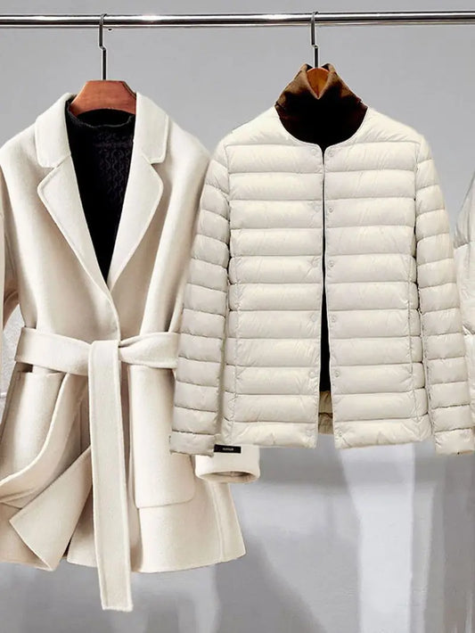 Doudounes matelassées ultra légères pour femmes en duvet de canard blanc de qualité supérieure (90 %), nouveauté automne-hiver 2023 pour rester au chaud