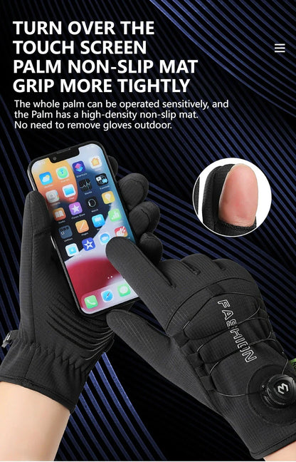 GTUBIKE nouveaux gants de ski chauds d'hiver unisexe coupe-vent résistant au froid gants pour écran tactile pour les Sports de plein air course randonnée cyclisme