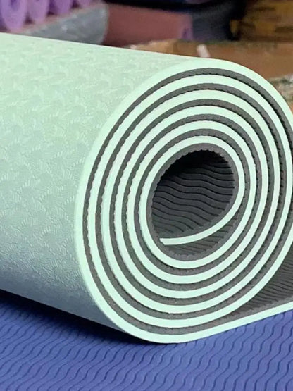 Thi Wide Long TPE Yoga Mat for Men And Women Fitn Dance Anti-Slip Home Use Slightly Defective Exercise Equipment