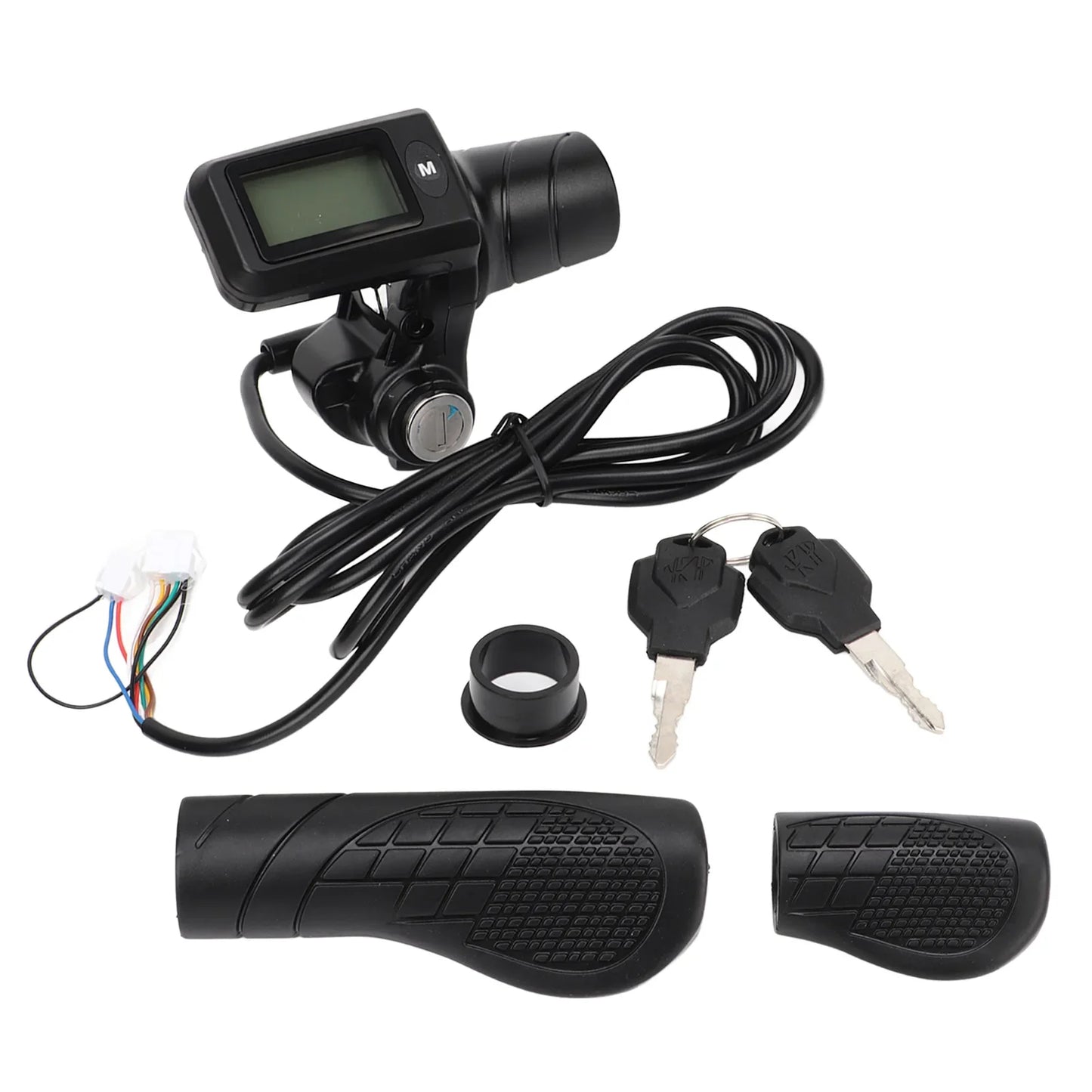 Poignée d'accélérateur pour scooter électrique, écran LCD, rétroéclairage, rappel de faible puissance, boutons de poignée d'accélérateur pour modification, 805mm, 22.5