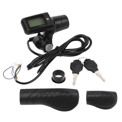Poignée d'accélérateur pour scooter électrique, écran LCD, rétroéclairage, rappel de faible puissance, boutons de poignée d'accélérateur pour modification, 805mm, 22.5