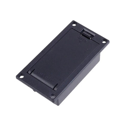 Boîte de batterie de micro de guitare noire Durable, support de batterie en plastique 9V, boîte de rangement de pièces de guitare, boîtier de batterie